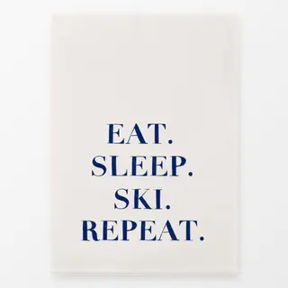 Geschirrtücher Eat Sleep Ski Repeat Beige