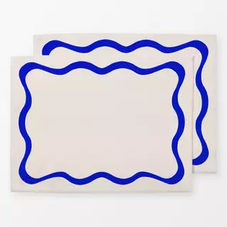 Tischset Welle Blau