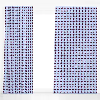 Dekovorhang Organische Kreise Blau