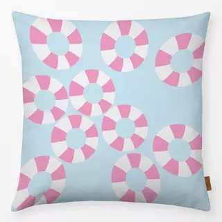 Kissen Schwimmringe Rosa Blau