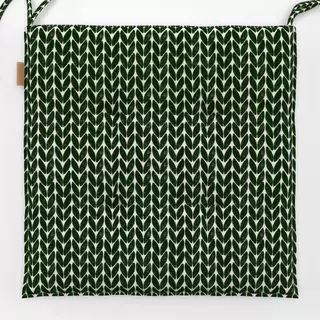 Sitzkissen Strickmuster Optik Grün