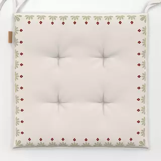 Sitzkissen Folklore Blumen Beige