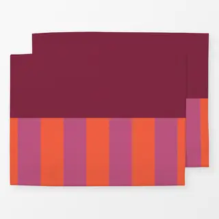 Tischset Weinrot Orange