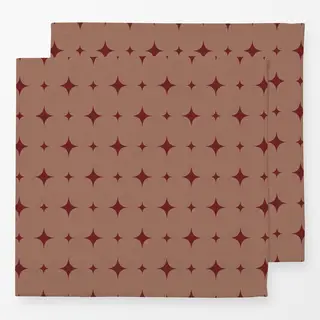 Servietten Classic Sterne Mocca Weinrot