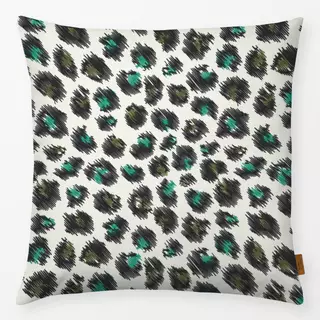Kissen Leo Print Türkis
