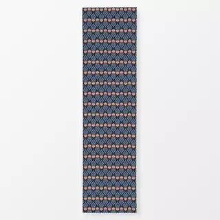 Tischläufer Folk Flower Schwarz Blau