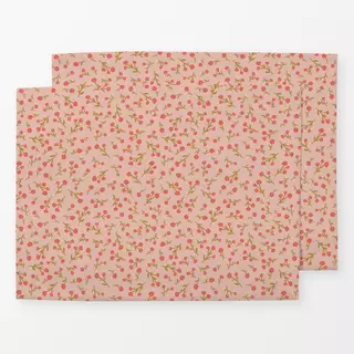 Tischset Mini Blümchen Rosa Rot
