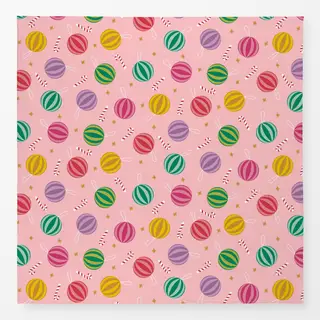 Tischdecke Candy Weihnachtskugeln AOP