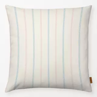 Kissen Vintage Streifen Rosa Blau