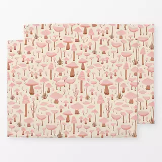 Tischset Waldpilze Rosa