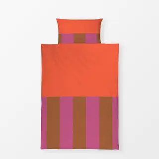 Bettwäsche Orange Braun Lila