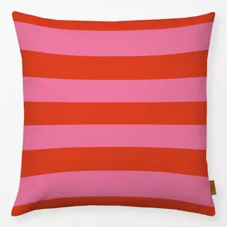 Kissen Breite Streifen Rot Pink