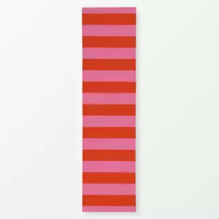 Tischläufer Breite Streifen Rot Pink