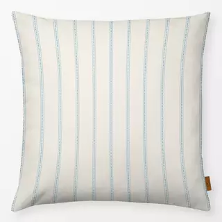 Kissen Vintage Streifen Weiss Blau