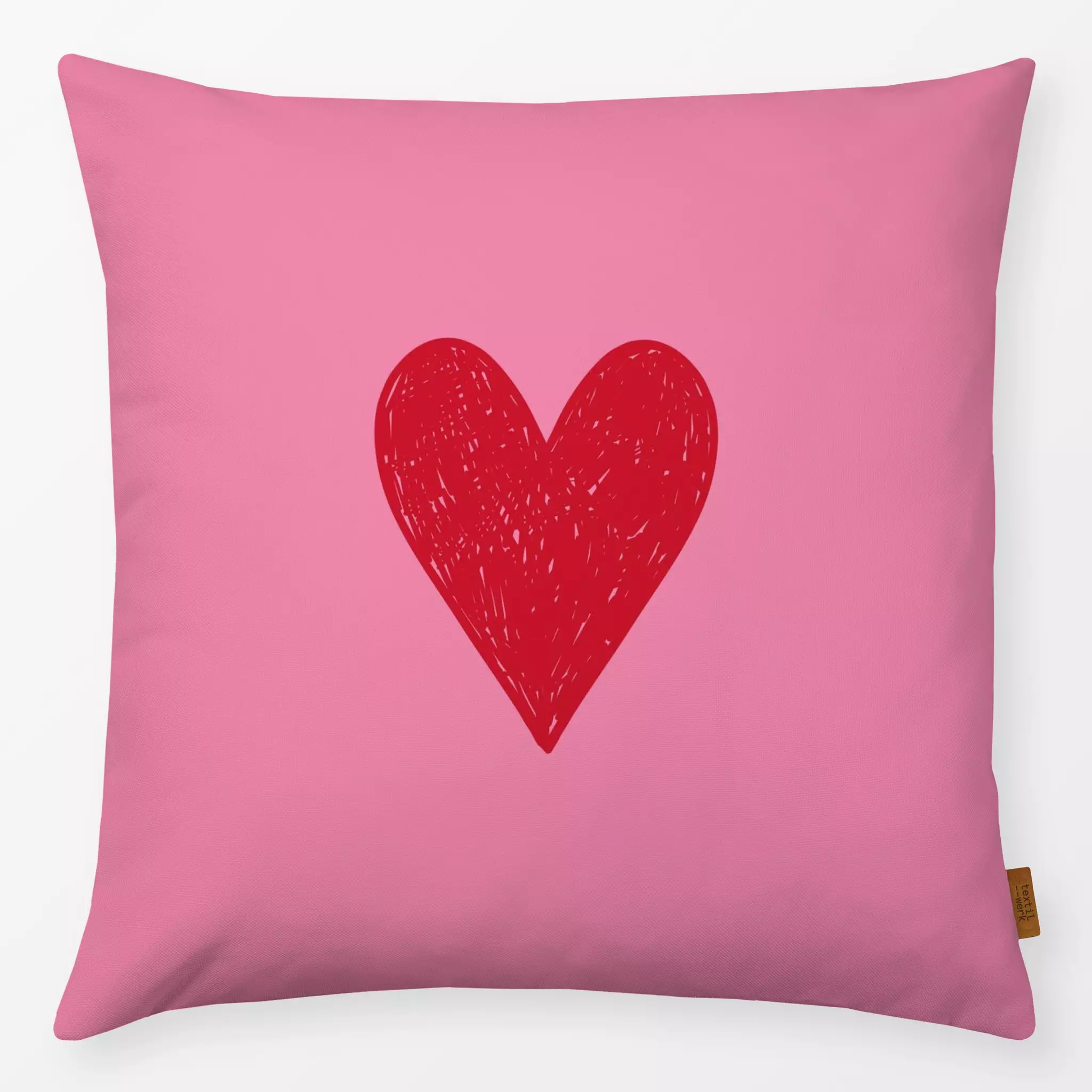 Kissen Kissen Sketchy Herz Pink Rot