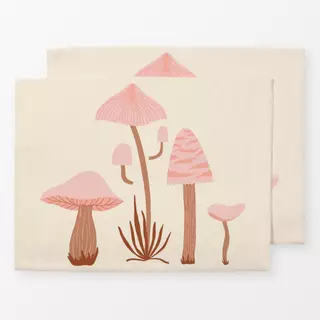 Tischset Waldpilze Rosa