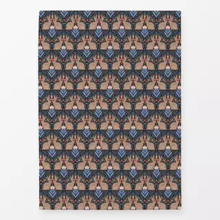 Geschirrtücher Folk Easter Bunny Schwarz Blau