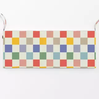 Bankauflage Schachbrett Bunt
