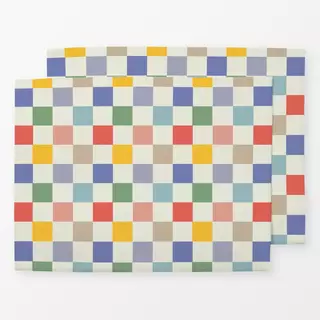 Tischset Schachbrett Bunt