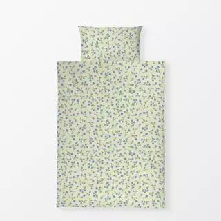 Bettwäsche Mini Blümchen gelb blau
