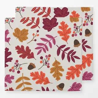 Servietten Bunte Herbstblätter Allover