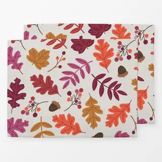 Tischset Bunte Herbstblätter Allover