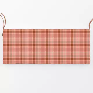 Bankauflage Karo Tartan Rosa Braun