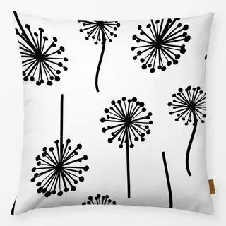 Kissen Pusteblume schwarz/weiß