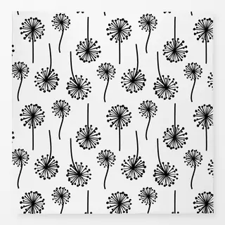 Tischdecke Pusteblume schwarz/weiß