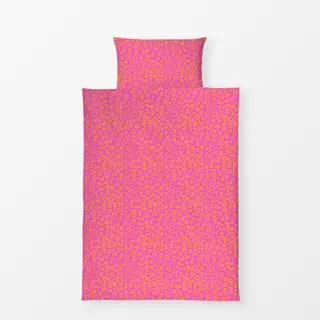 Bettwäsche Leomuster orange pink