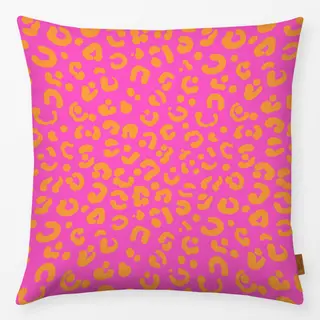 Kissen Leomuster orange pink