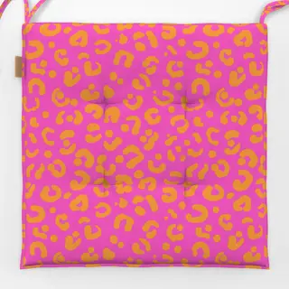 Sitzkissen Leomuster orange pink