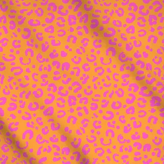Meterware Leomuster pink orange