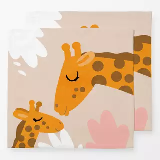 Servietten Giraffenliebe beige