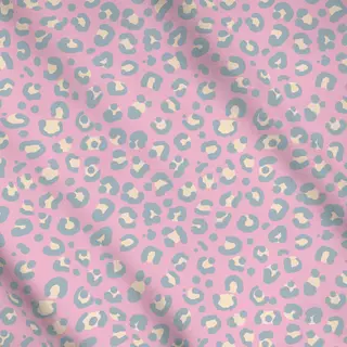Meterware Leopardenmuster rosa grau