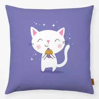 Kissen Blaubeer Katze lila