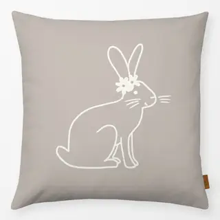 Kissen Hase Power Flower weiß