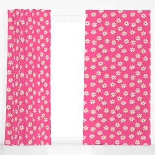 Dekovorhang Happy Flowers in pink