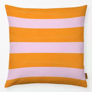 Kissen Streifen orange pink