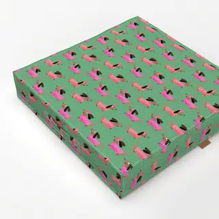 Bodenkissen Dackelmuster Dotty