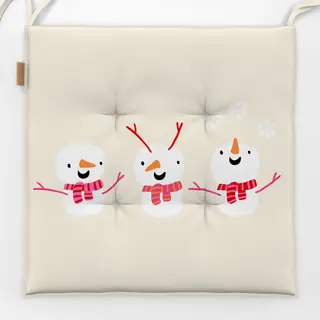 Sitzkissen Drei Schneemann Freunde