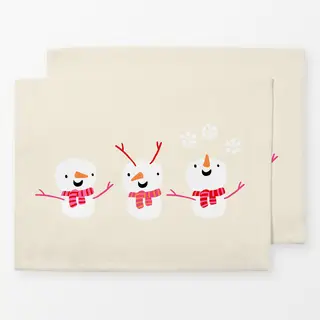 Tischset Drei Schneemann Freunde