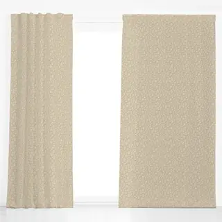 Dekovorhang Fruehlingsblumen Outline beige