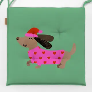 Sitzkissen Weihnachtlicher Dackel
