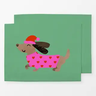 Tischset Weihnachtlicher Dackel