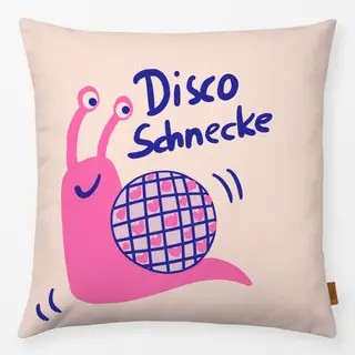 Kissen Disco Schnecke rosa