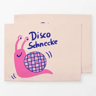 Tischset Disco Schnecke rosa