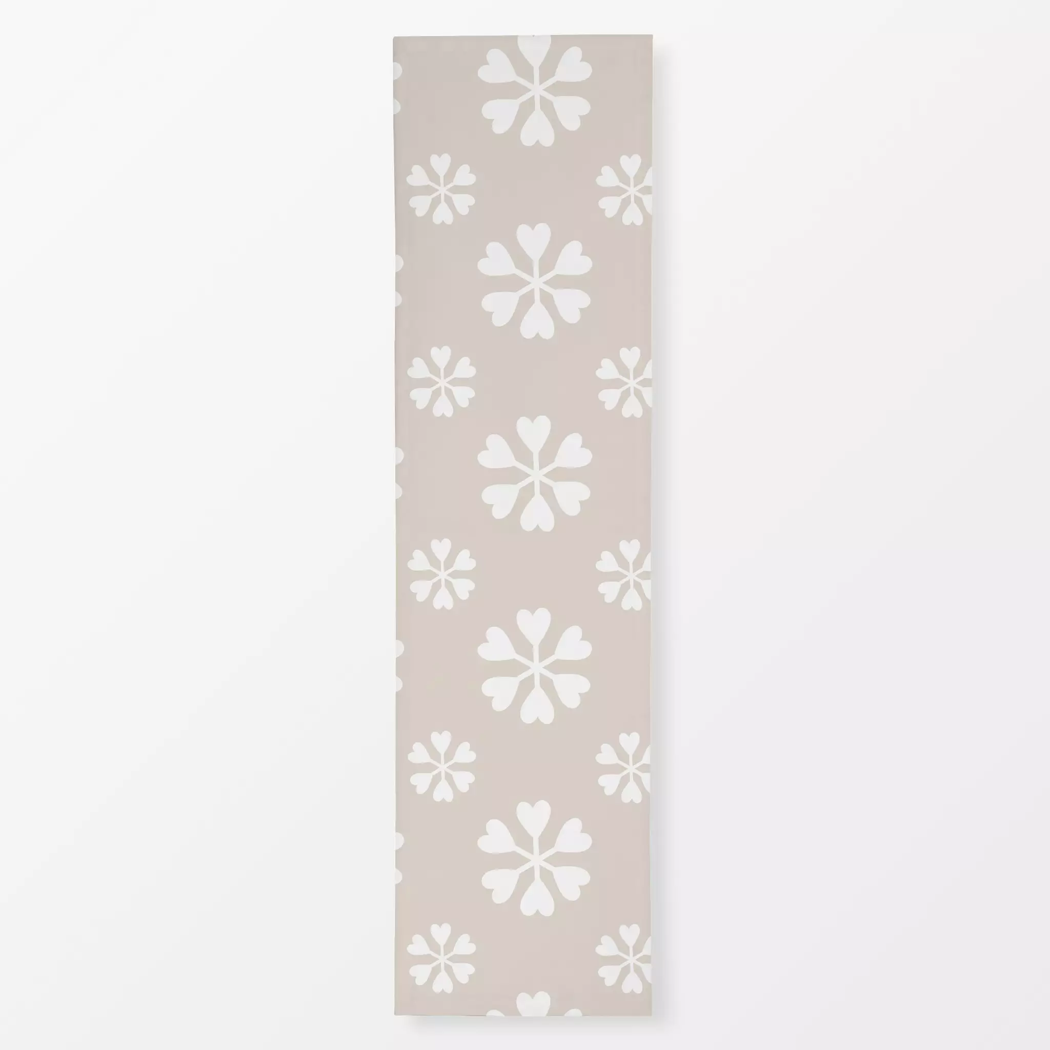 Tischläufer Schneeblume 3 - Weihnachten, Winter - von „Julia Reyelt"; Muster, Herzen, Schneeflocken, Winter, Schnee, schneeb...