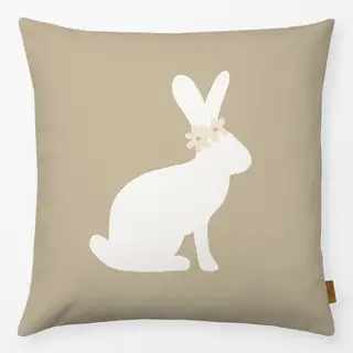 Kissen Hase Power Flower beige