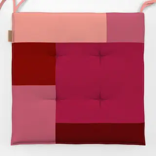 Sitzkissen Patchwork Pura-Red
